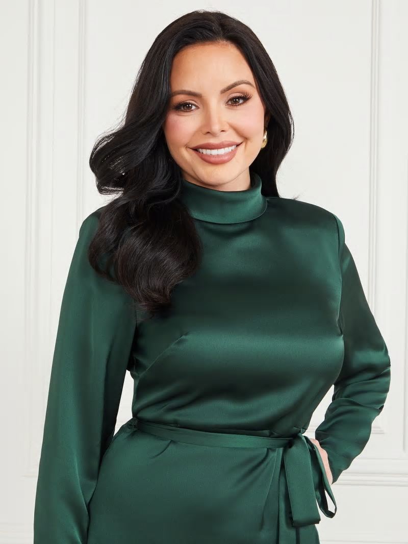 Guess Kier Satin Dress - Alpine Grove Guess Kier Satin Dress - Alpine Grove