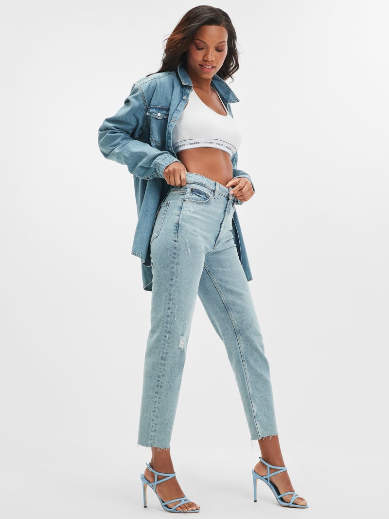 Guess Eco Slim Mom Jeans - Moonstone Blue Guess Eco Slim Mom Jeans - Moonstone Blue