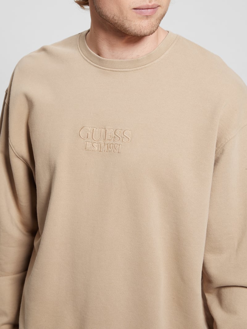 Guess Finch Vintage Logo Sweatshirt - Mountain Honey Multi Guess Finch Vintage Logo Sweatshirt - Mountain Honey Multi