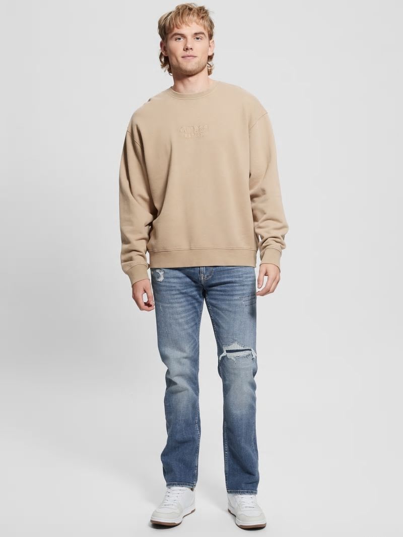 Guess Finch Vintage Logo Sweatshirt - Mountain Honey Multi Guess Finch Vintage Logo Sweatshirt - Mountain Honey Multi