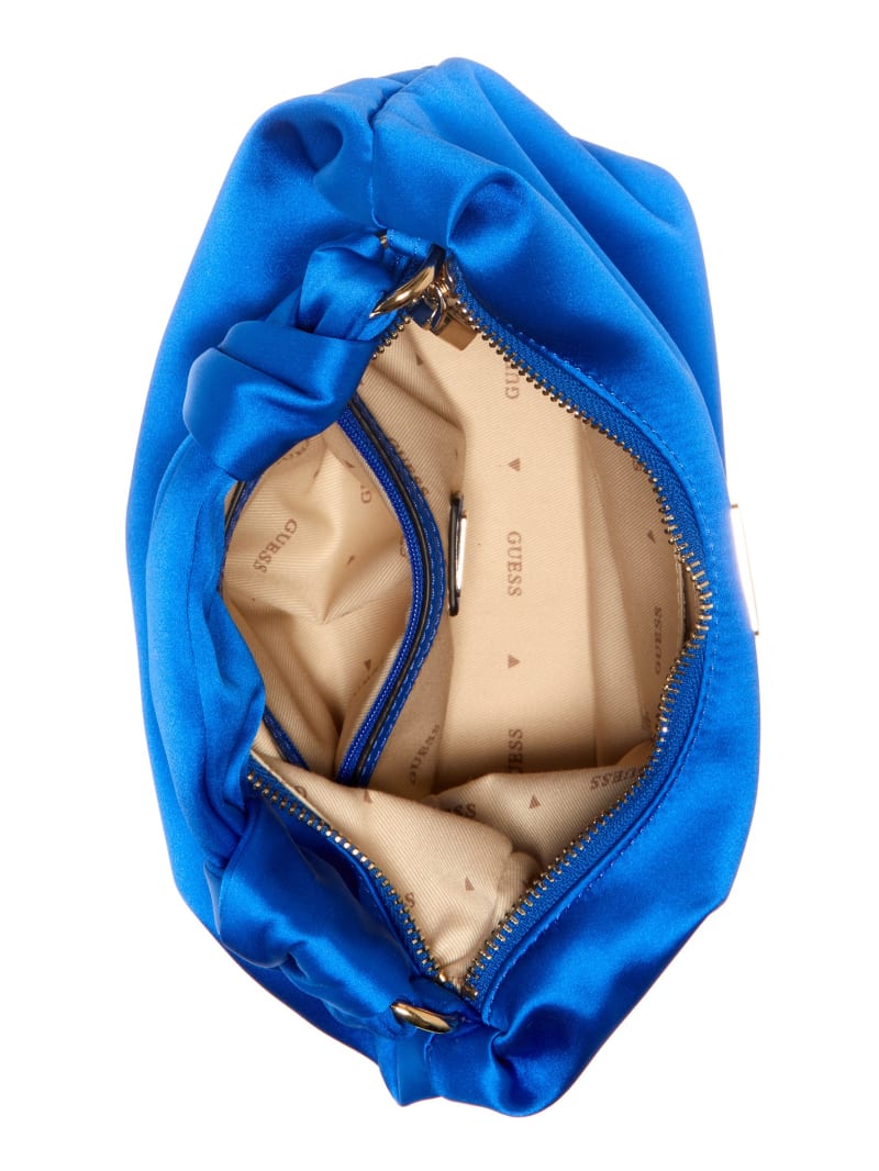 Guess Velina Satin Hobo Bag - Bleu/Cherbourg Wash Guess Velina Satin Hobo Bag - Bleu/Cherbourg Wash