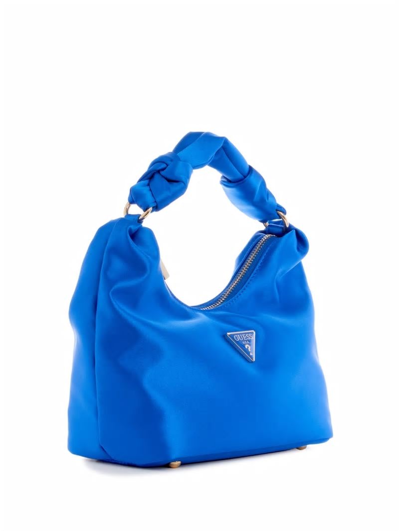 Guess Velina Satin Hobo Bag - Bleu/Cherbourg Wash Guess Velina Satin Hobo Bag - Bleu/Cherbourg Wash