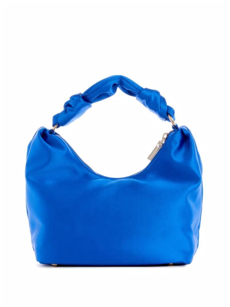 Guess Velina Satin Hobo Bag - Bleu/Cherbourg Wash Guess Velina Satin Hobo Bag - Bleu/Cherbourg Wash