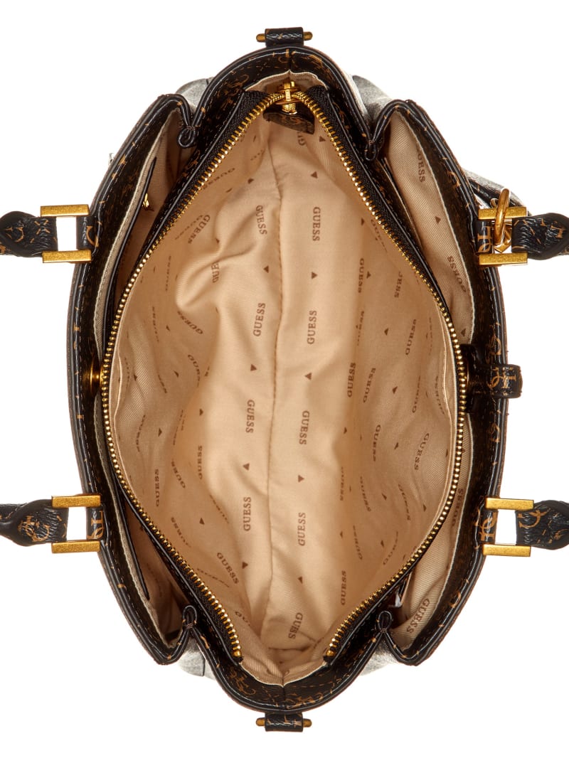 Guess James Quattro G Girlfriend Satchel - Brown Multi Guess James Quattro G Girlfriend Satchel - Brown Multi
