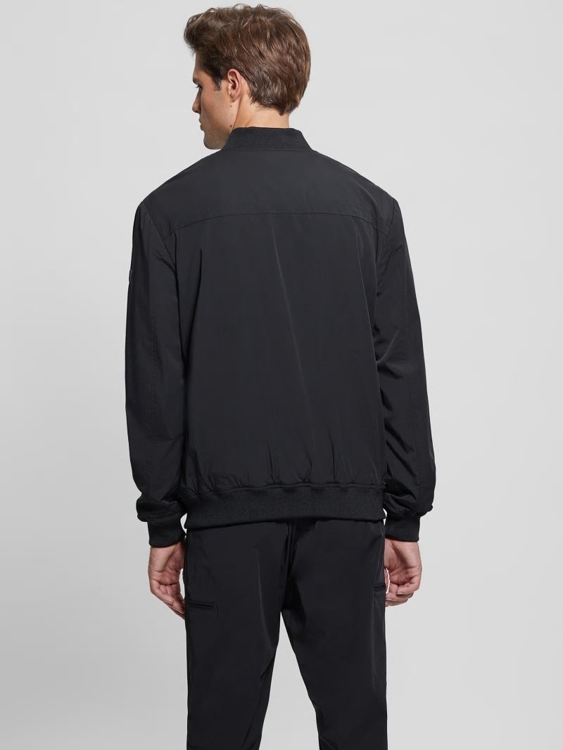 Guess Tech-Stretch Flight Jacket - Black Guess Tech-Stretch Flight Jacket - Black