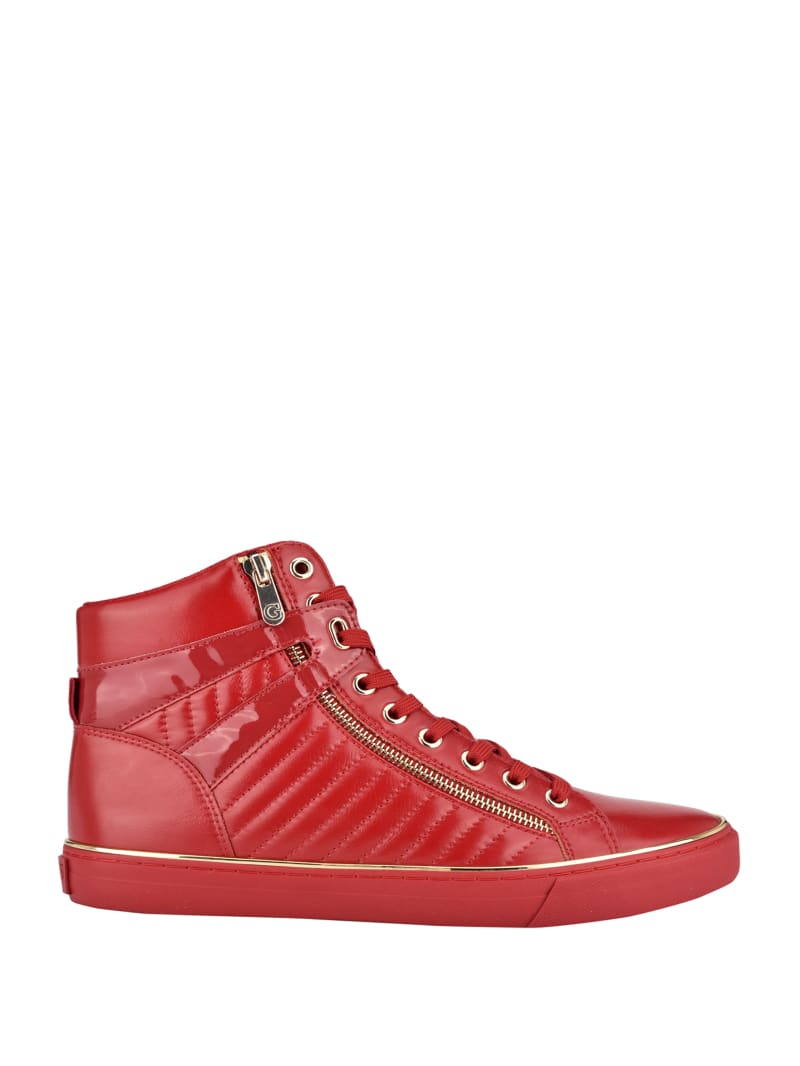 Guess Million High-Top Sneakers - Red Multi Guess Million High-Top Sneakers - Red Multi
