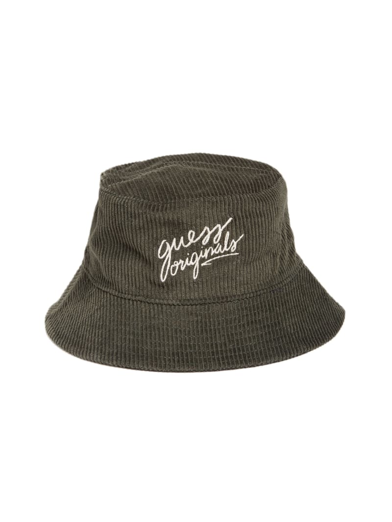 Guess GUESS Originals Corduroy Bucket Hat - Peyote Green Guess GUESS Originals Corduroy Bucket Hat - Peyote Green