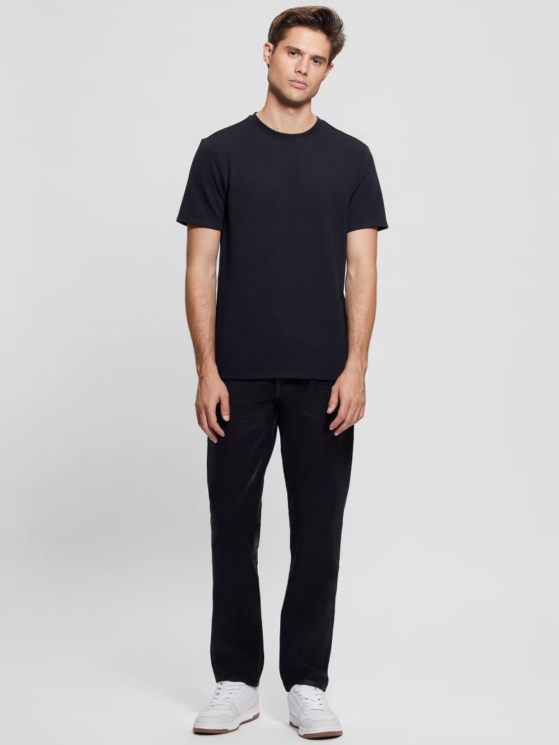 Guess Textured Stripe Tee - Bleu &eacute;L&eacute;Gant