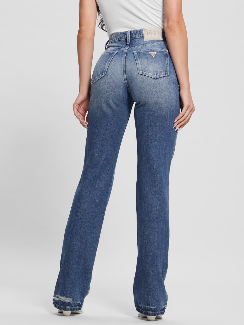 Guess 80s Embellished Distressed Straight Jeans - Wild Heart Guess 80s Embellished Distressed Straight Jeans - Wild Heart