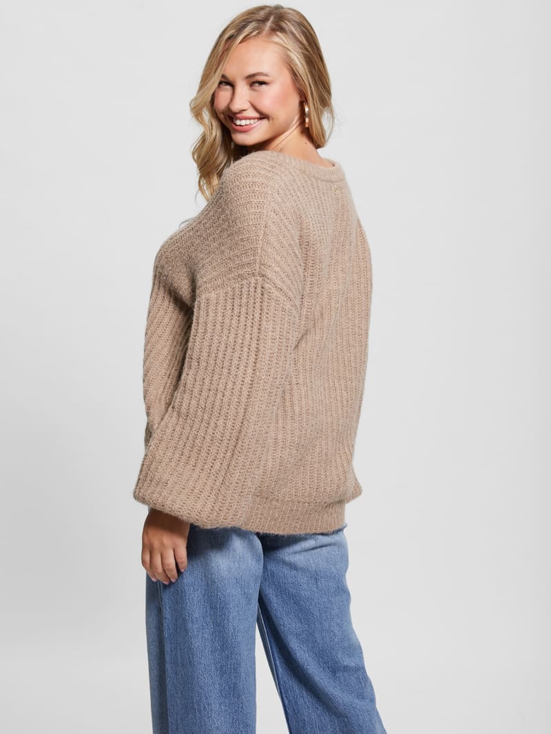 Guess Nara Wool-Blend Sweater - Silk Taupe Multi Guess Nara Wool-Blend Sweater - Silk Taupe Multi