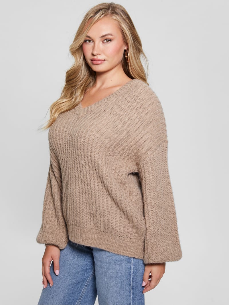 Guess Nara Wool-Blend Sweater - Silk Taupe Multi Guess Nara Wool-Blend Sweater - Silk Taupe Multi