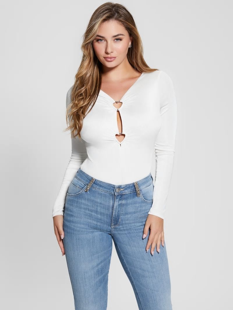 Guess Allura Bodysuit - Cream White Guess Allura Bodysuit - Cream White