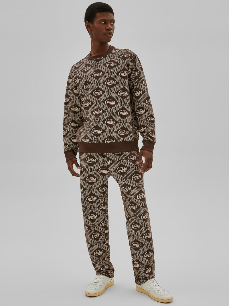Guess GUESS Originals Printed Crewneck - Coarse Brown Multi Guess GUESS Originals Printed Crewneck - Coarse Brown Multi