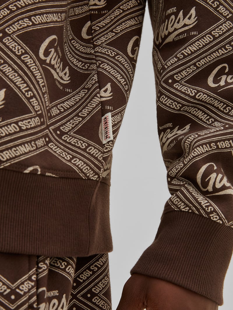 Guess GUESS Originals Printed Crewneck - Coarse Brown Multi Guess GUESS Originals Printed Crewneck - Coarse Brown Multi