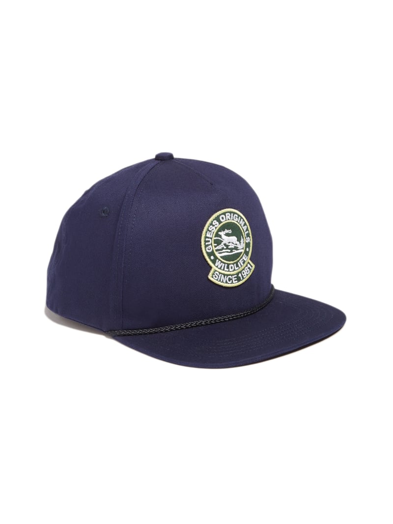 Guess GUESS Originals Wildlife Patched Hat - Cave Blue Guess GUESS Originals Wildlife Patched Hat - Cave Blue