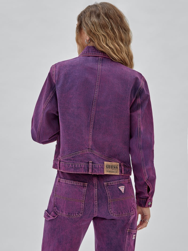 Guess GUESS Originals Cropped Carpenter Jacket - Go Acid Fuchsia Guess GUESS Originals Cropped Carpenter Jacket - Go Acid Fuchsia