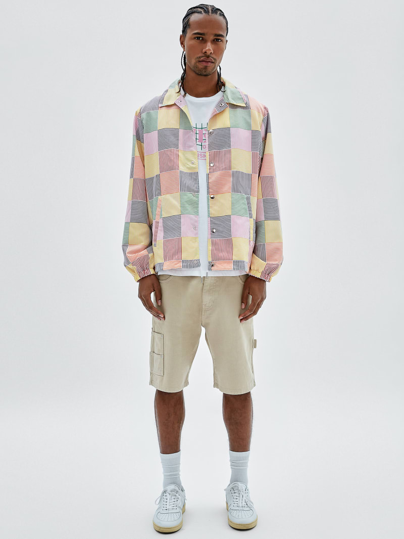 Guess GUESS Originals Checkered Jacket - Pure White Multi Guess GUESS Originals Checkered Jacket - Pure White Multi