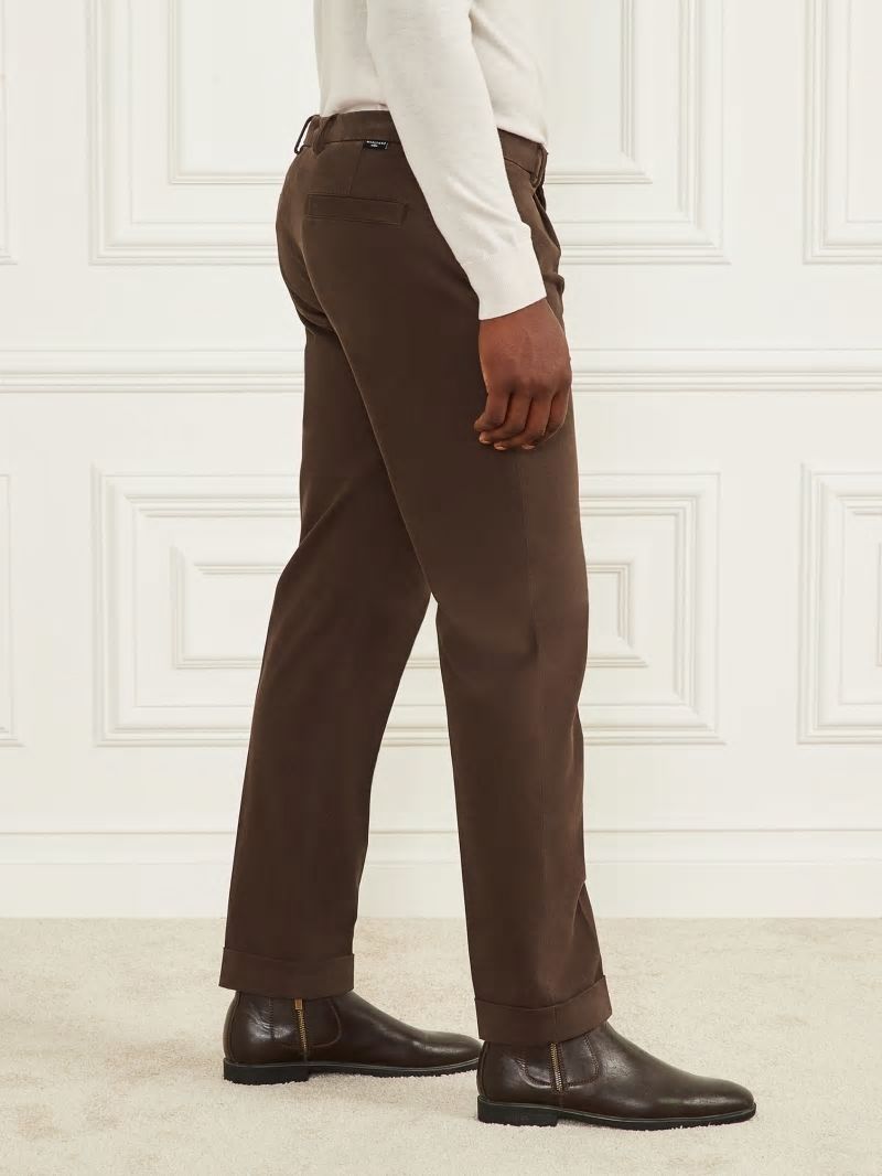 Guess Ethan Twill Roll-Up Chino Pant - Chocolate Brownie Guess Ethan Twill Roll-Up Chino Pant - Chocolate Brownie