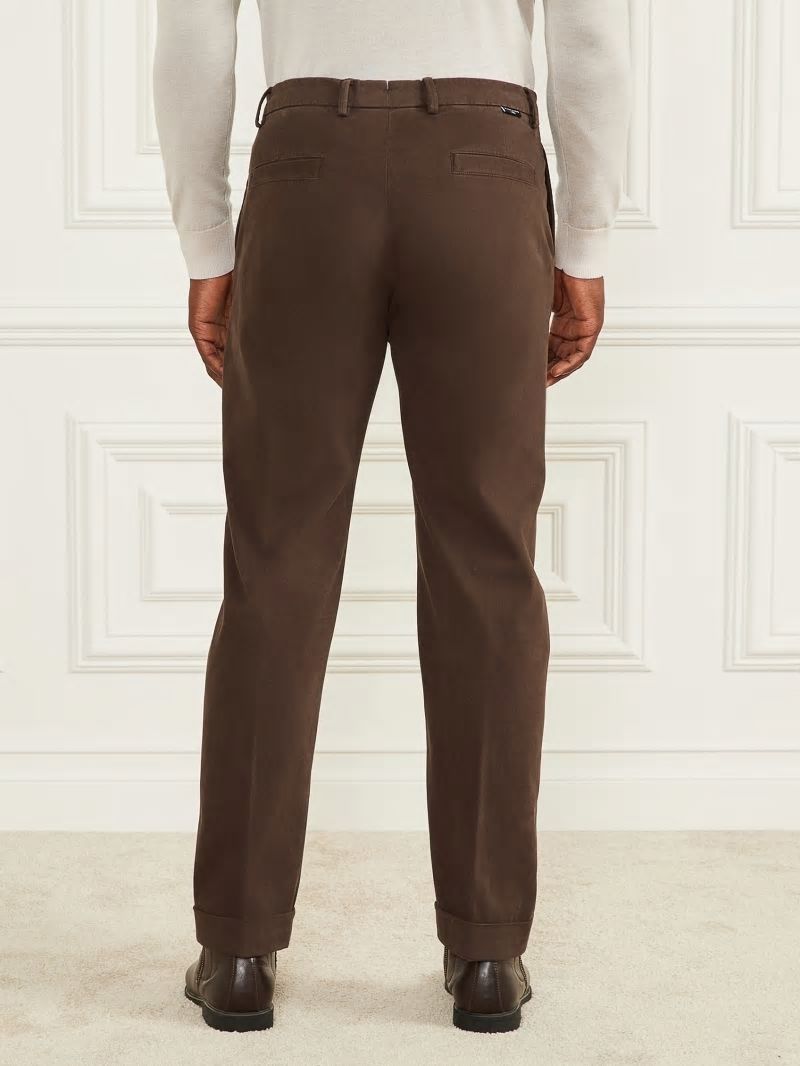 Guess Ethan Twill Roll-Up Chino Pant - Chocolate Brownie Guess Ethan Twill Roll-Up Chino Pant - Chocolate Brownie