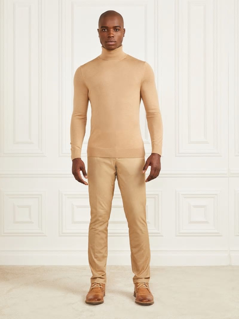 Guess Merino Wool Turtleneck Sweater - Toasted Taupe Guess Merino Wool Turtleneck Sweater - Toasted Taupe