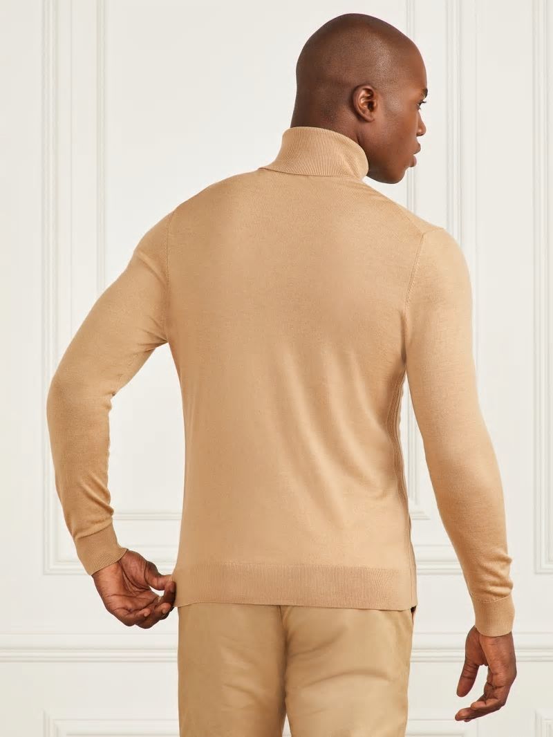 Guess Merino Wool Turtleneck Sweater - Toasted Taupe Guess Merino Wool Turtleneck Sweater - Toasted Taupe