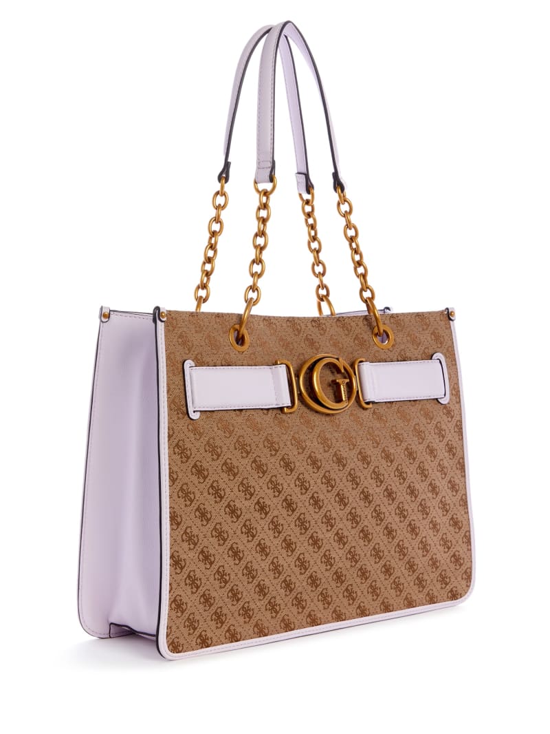 Guess Aviana Tote - Latte/Lilac Guess Aviana Tote - Latte/Lilac