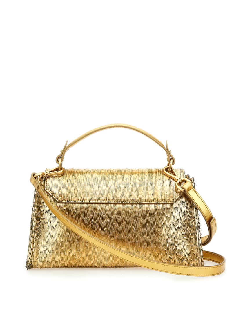 Guess Alia Textured Satchel - Silver/Gold Guess Alia Textured Satchel - Silver/Gold