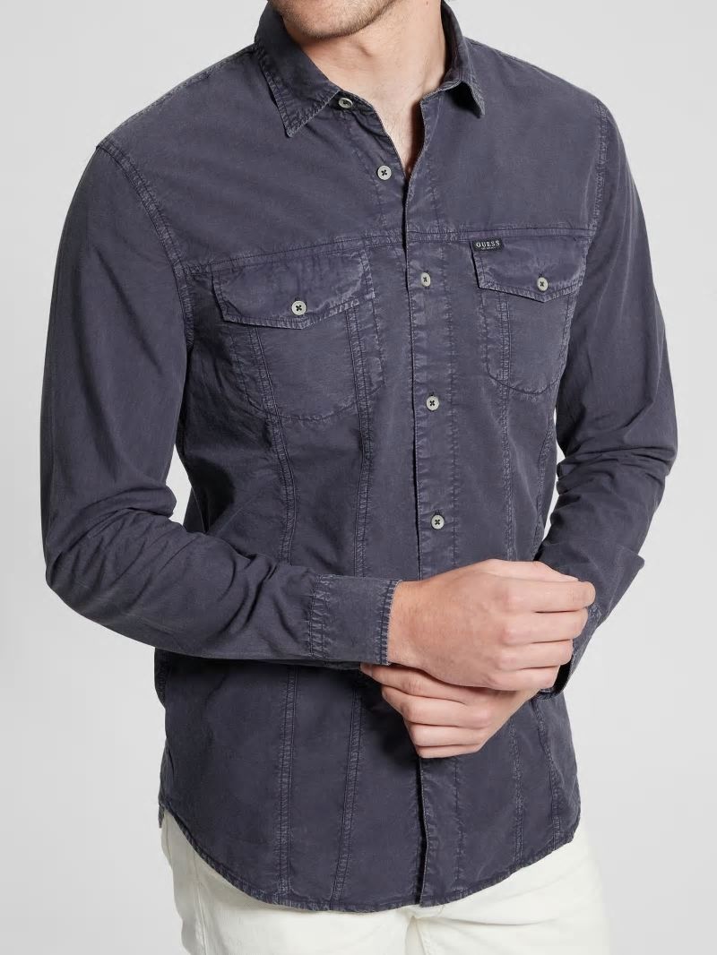 Guess Sunset Washed Shirt - Bleu éLéGant Guess Sunset Washed Shirt - Bleu éLéGant