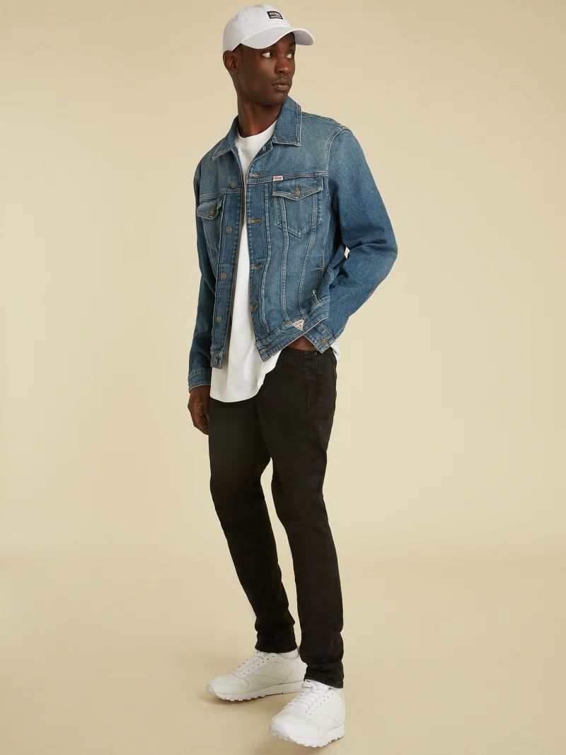 Guess GUESS Originals Kit Denim Jacket - Go Vintage Dark Blue Wash Guess GUESS Originals Kit Denim Jacket - Go Vintage Dark Blue Wash