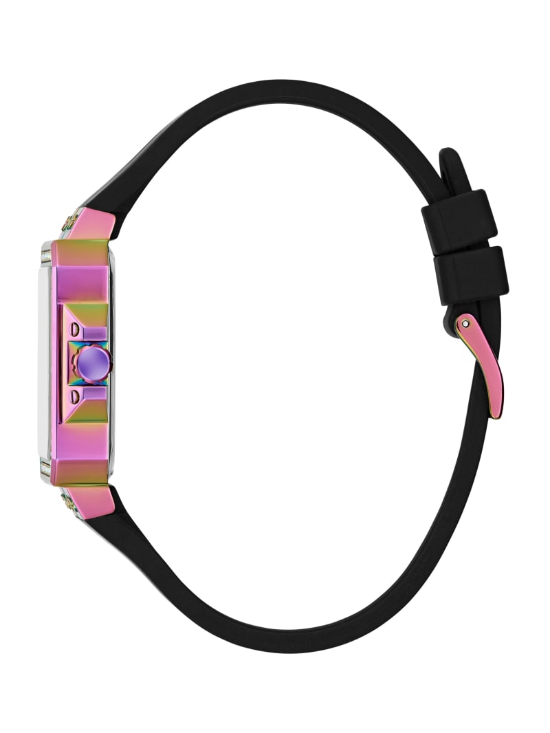 Guess Iridescent and Black Silicone Multifunction Watch - Iridescent Multi Guess Iridescent and Black Silicone Multifunction Watch - Iridescent Multi