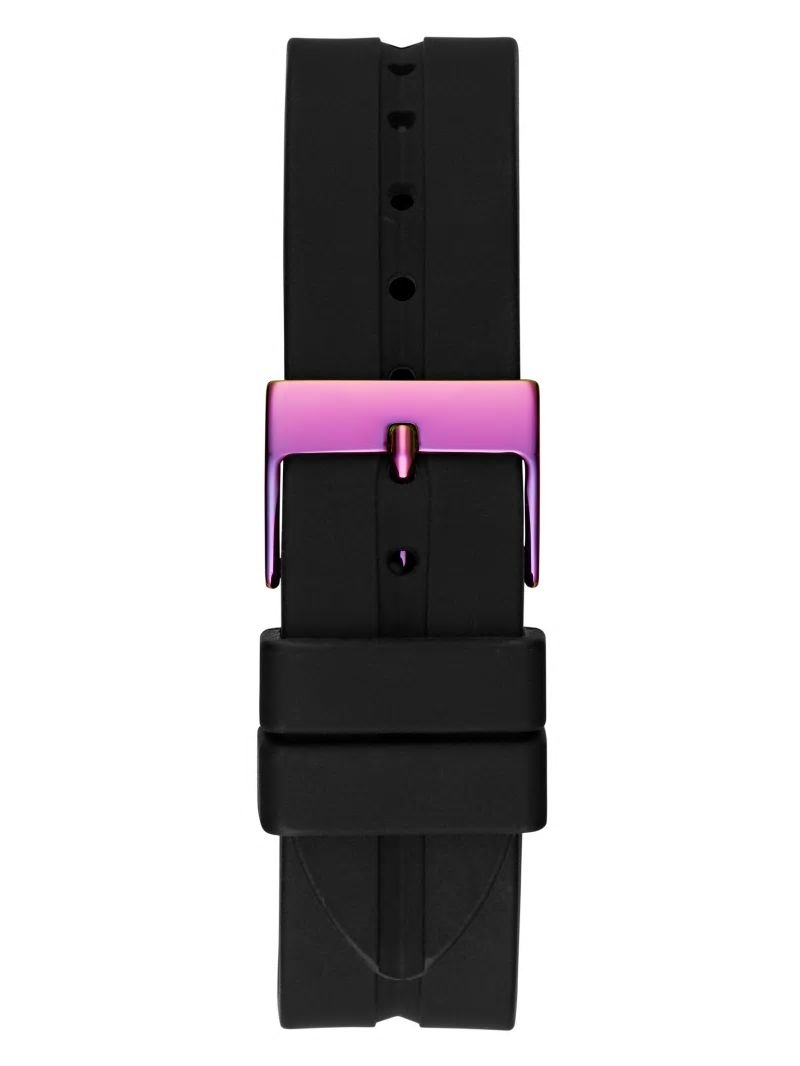 Guess Iridescent and Black Silicone Multifunction Watch - Iridescent Multi Guess Iridescent and Black Silicone Multifunction Watch - Iridescent Multi