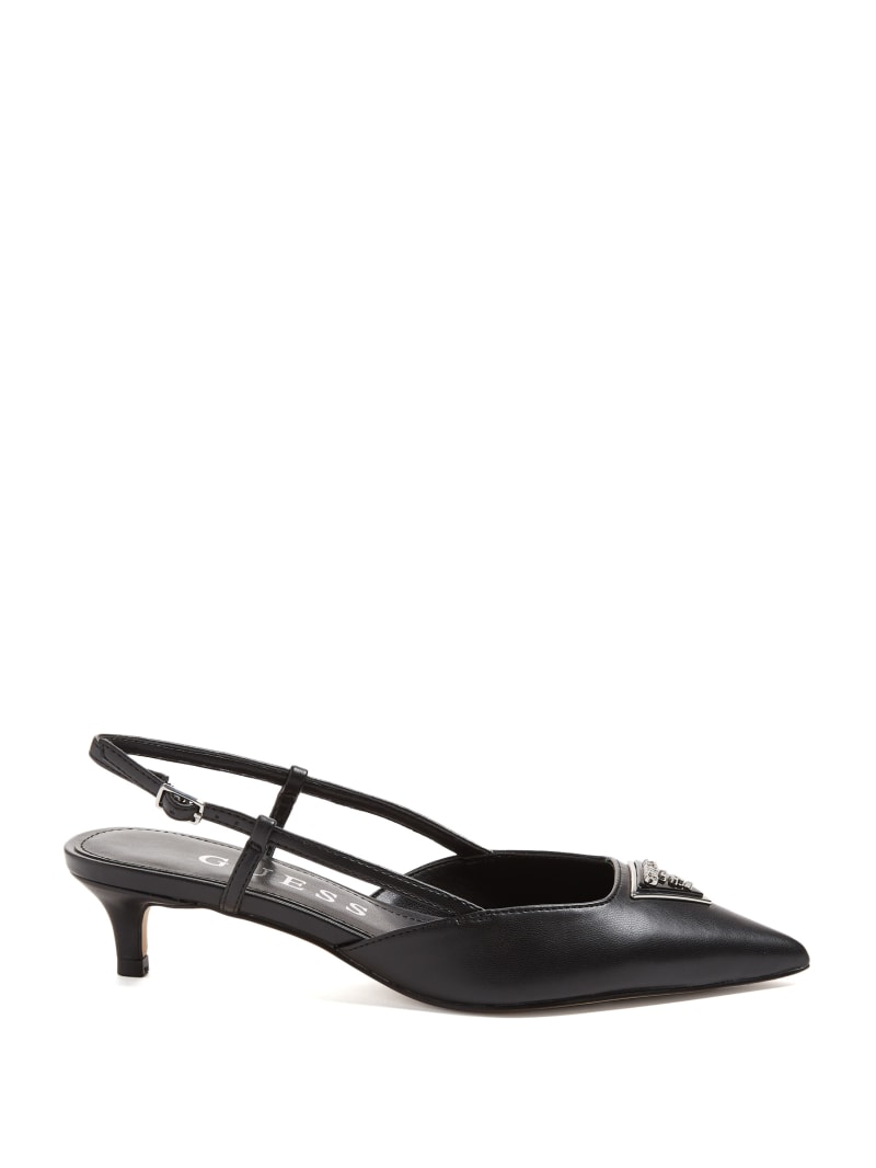 Guess Jesson Triangle Kitten Heels - Black 001 Guess Jesson Triangle Kitten Heels - Black 001