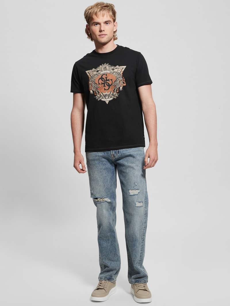 Guess Tri-Tiger Emblem Tee - Black Guess Tri-Tiger Emblem Tee - Black