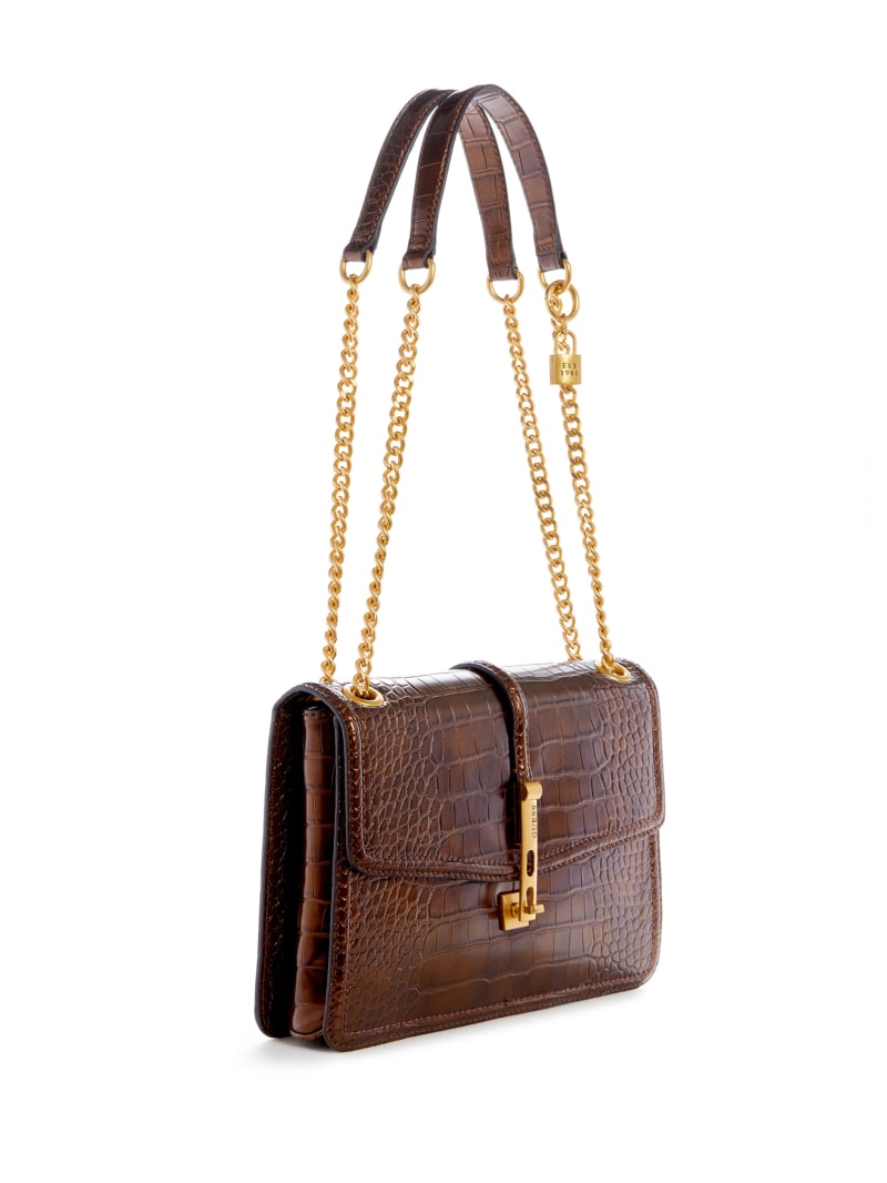 Guess James Croc Convertible Bag - Bronze Guess James Croc Convertible Bag - Bronze