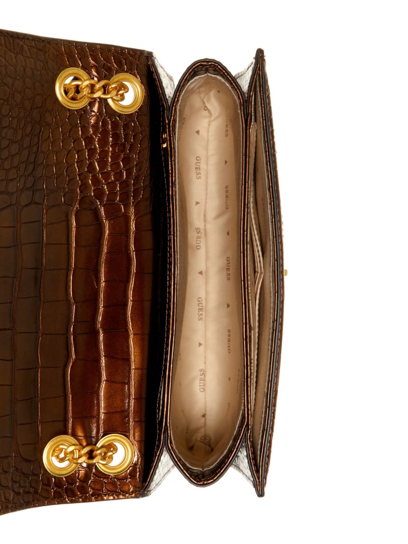 Guess James Croc Convertible Bag - Bronze Guess James Croc Convertible Bag - Bronze