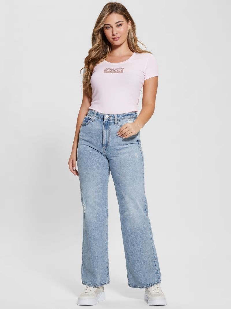 Guess Studded Box Tee - Low Key Pink Guess Studded Box Tee - Low Key Pink