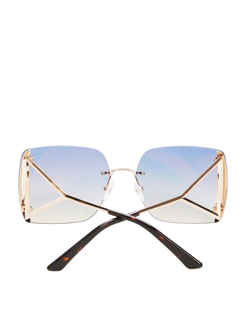 Guess Gold Rimless Square Sunglasses - Gold Guess Gold Rimless Square Sunglasses - Gold