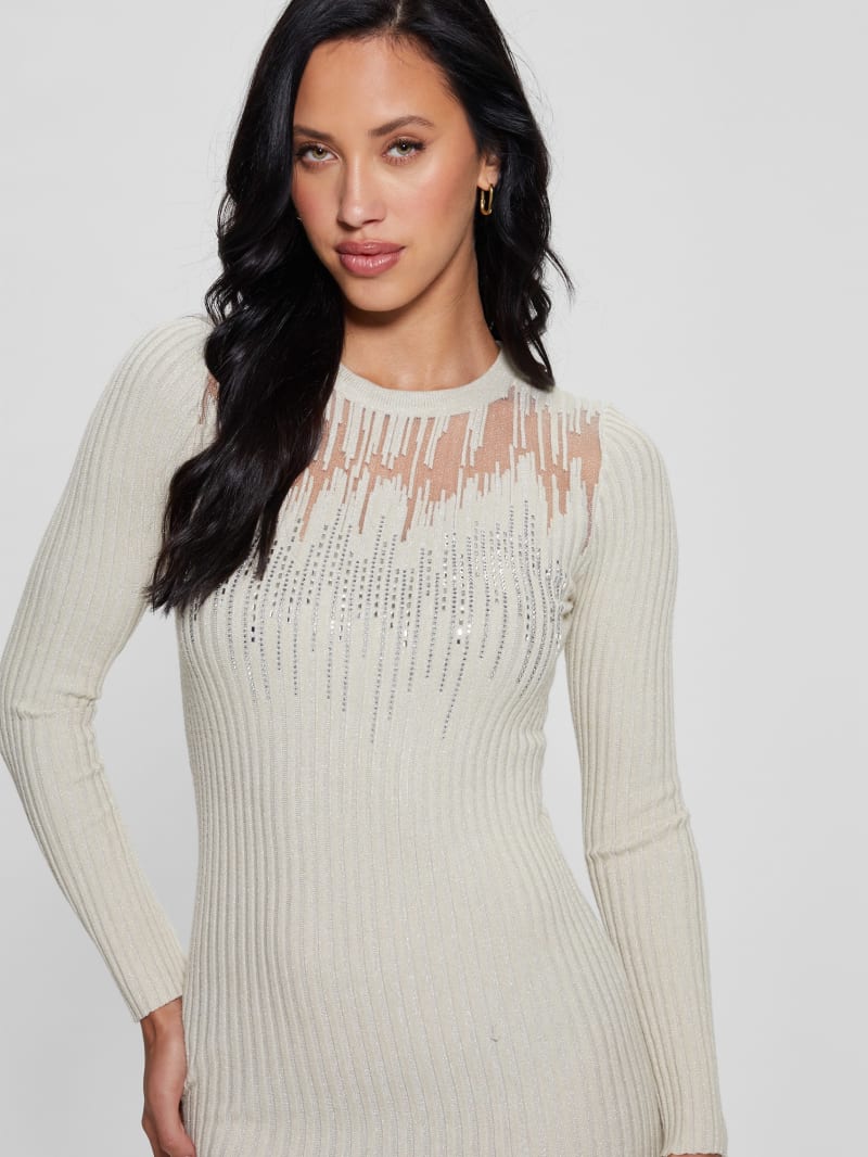 Guess Claudine Shimmer Sweater Dress - Mocassin Multi Guess Claudine Shimmer Sweater Dress - Mocassin Multi