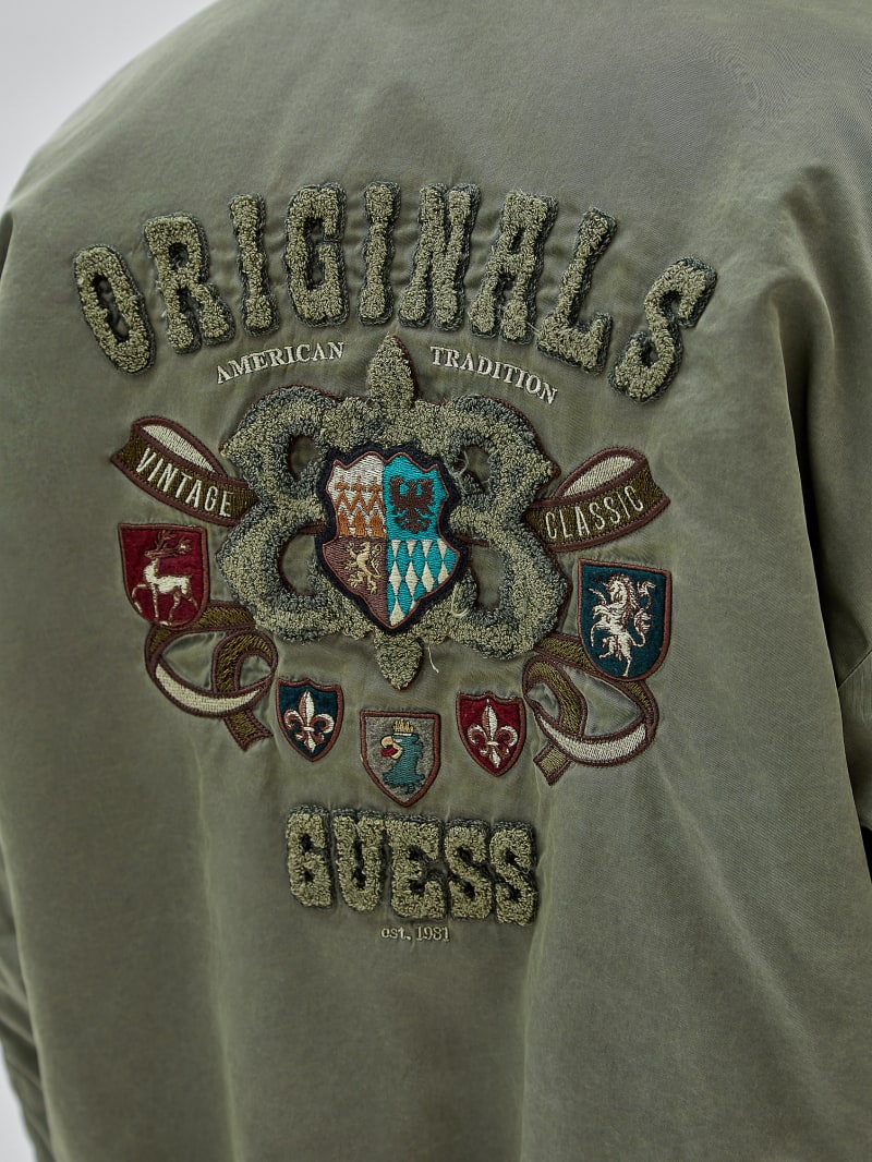 Guess GUESS Originals Nylon Jacket - Olive Morning Guess GUESS Originals Nylon Jacket - Olive Morning
