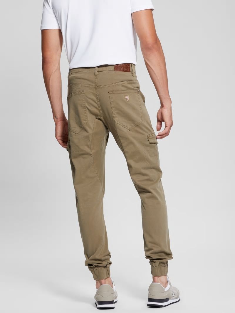 Guess New Kombat Tapered Twill Pants - Desert Green Guess New Kombat Tapered Twill Pants - Desert Green