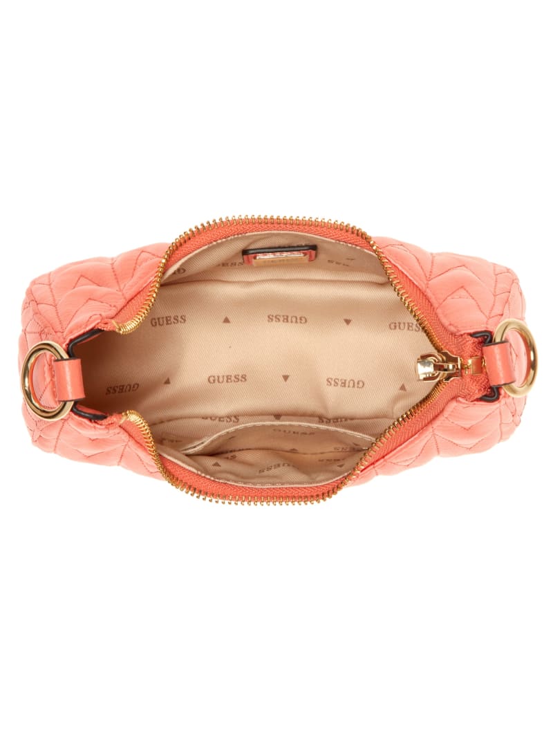 Guess Golden Rock Mini Crescent Hobo Bag - Coral Guess Golden Rock Mini Crescent Hobo Bag - Coral