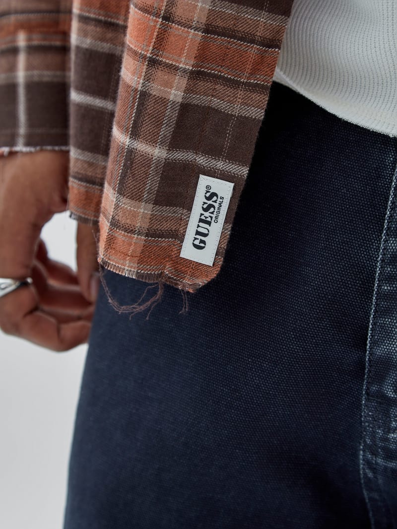 Guess GUESS Originals Washed Flannel Shirt - Multi Color Plaid Guess GUESS Originals Washed Flannel Shirt - Multi Color Plaid