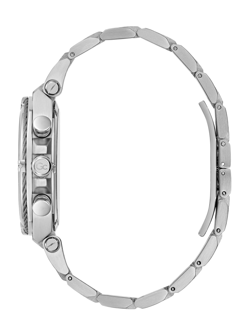 Guess Gc Silver-Tone and Green Chronograph Watch - Silver Guess Gc Silver-Tone and Green Chronograph Watch - Silver