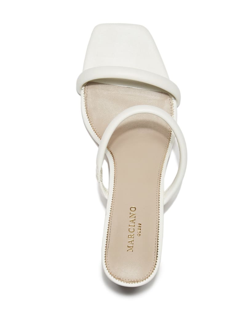 Guess Pearl Leather Double Strap Sandal - Ivory Guess Pearl Leather Double Strap Sandal - Ivory