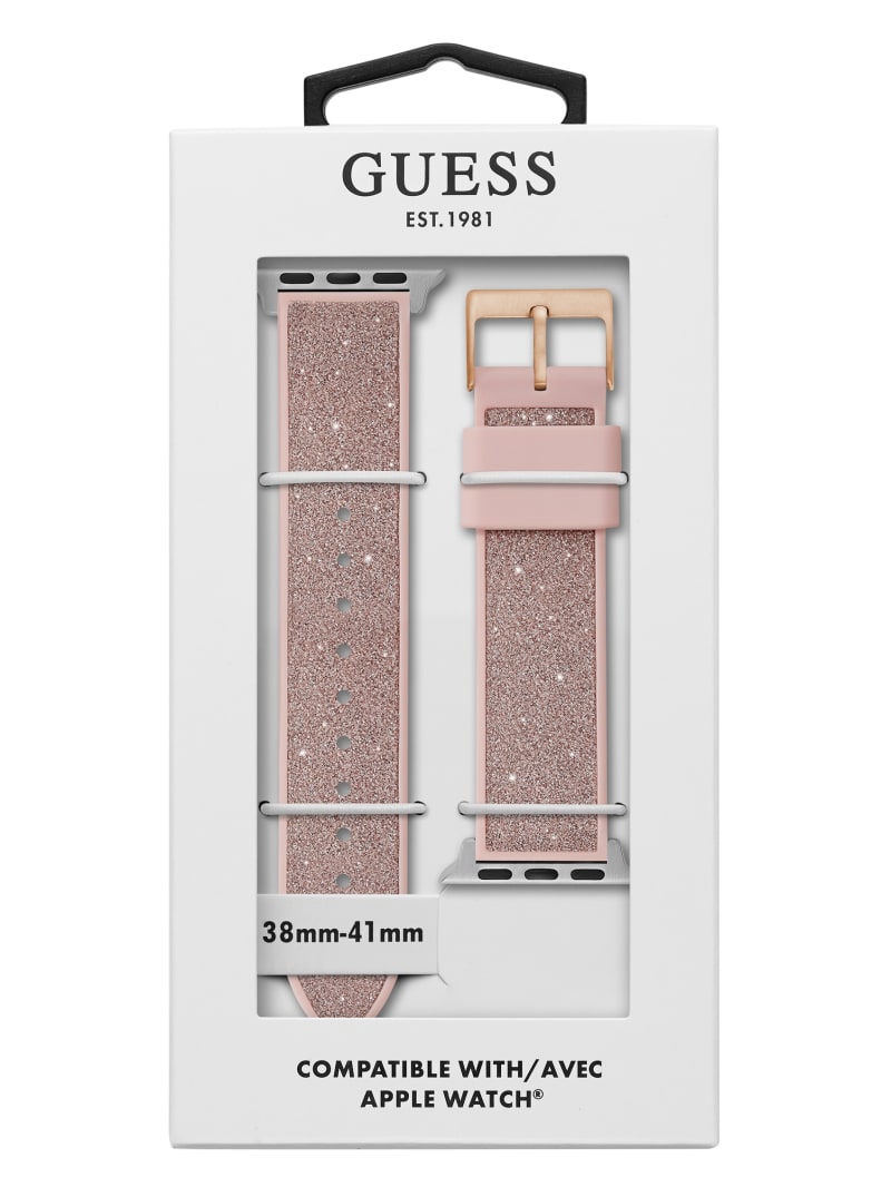 Guess Pink Glitter Silicone 38-41 mm Band for Apple Watch® - Rose Gold Guess Pink Glitter Silicone 38-41 mm Band for Apple Watch® - Rose Gold