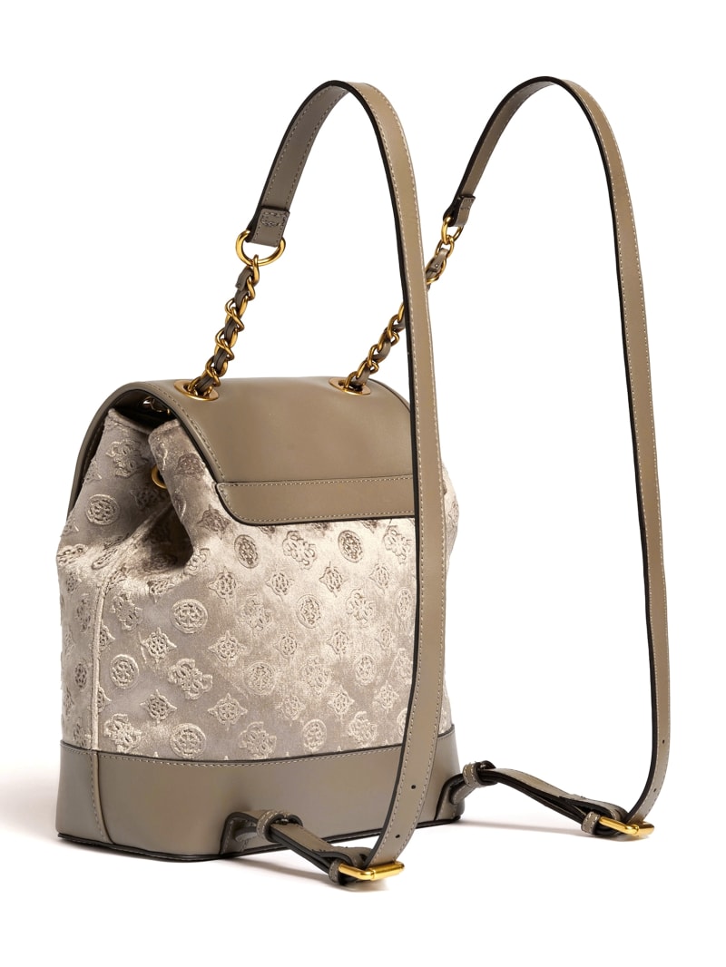 Guess Kimi Velvet Backpack - Taupe Guess Kimi Velvet Backpack - Taupe