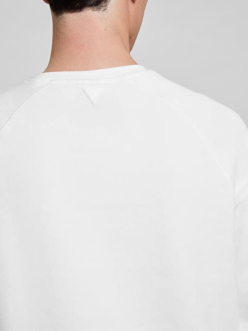 Guess Eco Aldwin Logo Sweatshirt - Blanc/Scuffy Guess Eco Aldwin Logo Sweatshirt - Blanc/Scuffy