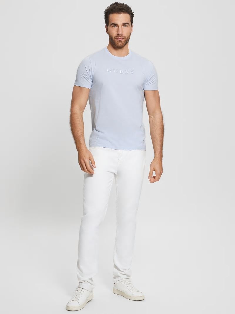 Guess Embroidered Logo Tee - Airway Blue Guess Embroidered Logo Tee - Airway Blue