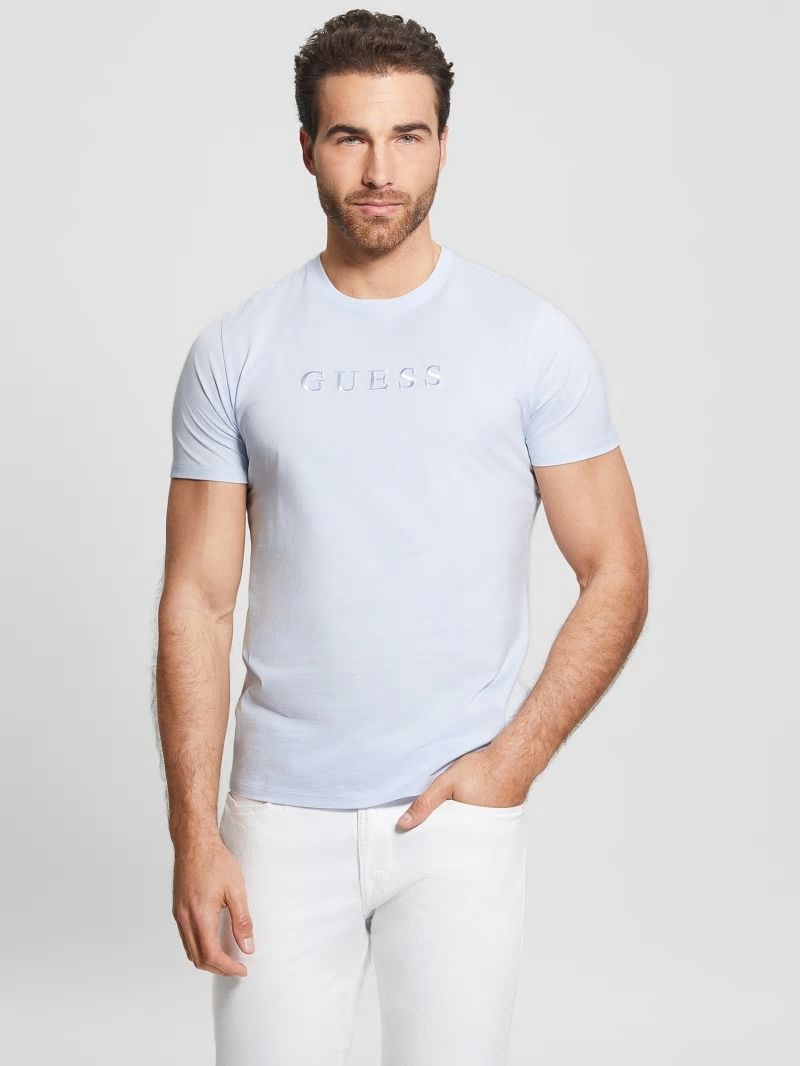 Guess Embroidered Logo Tee - Airway Blue Guess Embroidered Logo Tee - Airway Blue