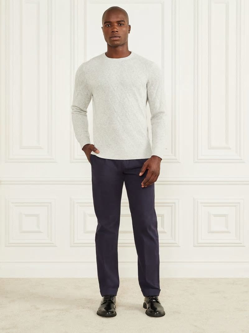 Guess Eco Rhombus Turtleneck Sweater - Light Stone Heather Guess Eco Rhombus Turtleneck Sweater - Light Stone Heather